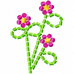 Flowers And Tree Embroidery Design 8